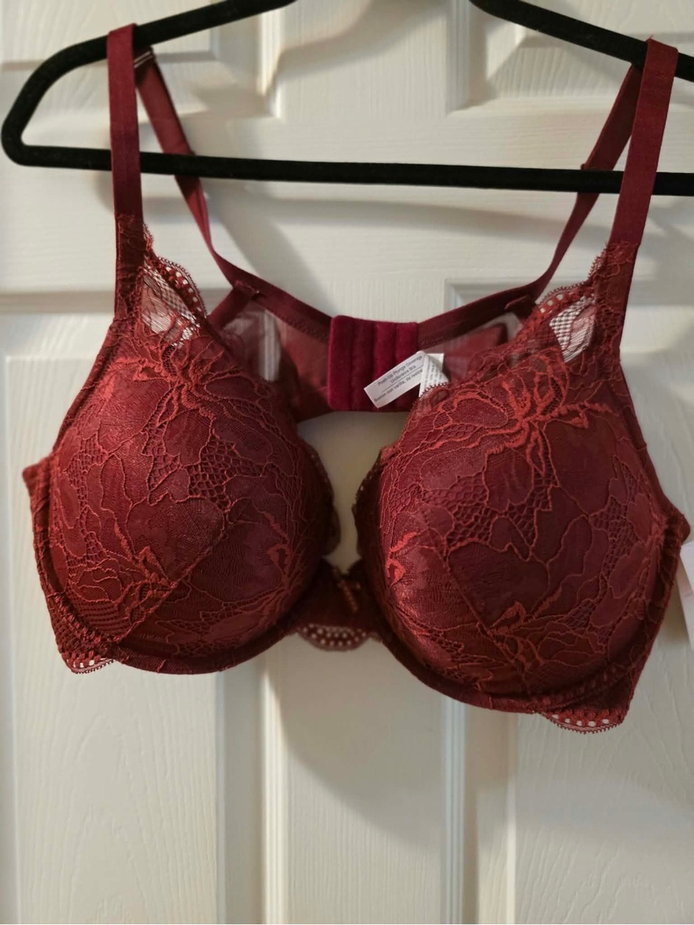 Women's Lace Underwire Bra - Burgundy